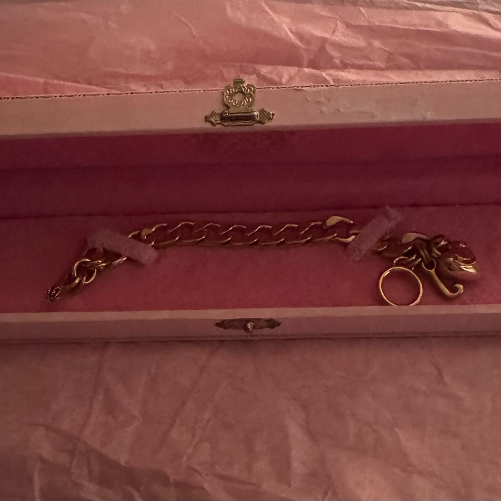 Juicy Couture Gold Charm Bracelet With Box